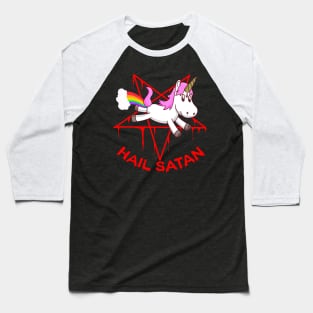 hail satan funny Baseball T-Shirt